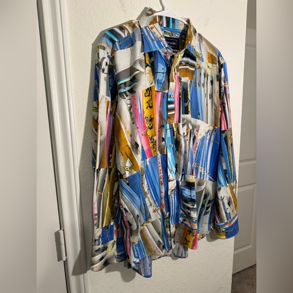 David Smith Australia Surf Button Down Mens XL Beach Bold Statement Vacation - Picture 2 of 8